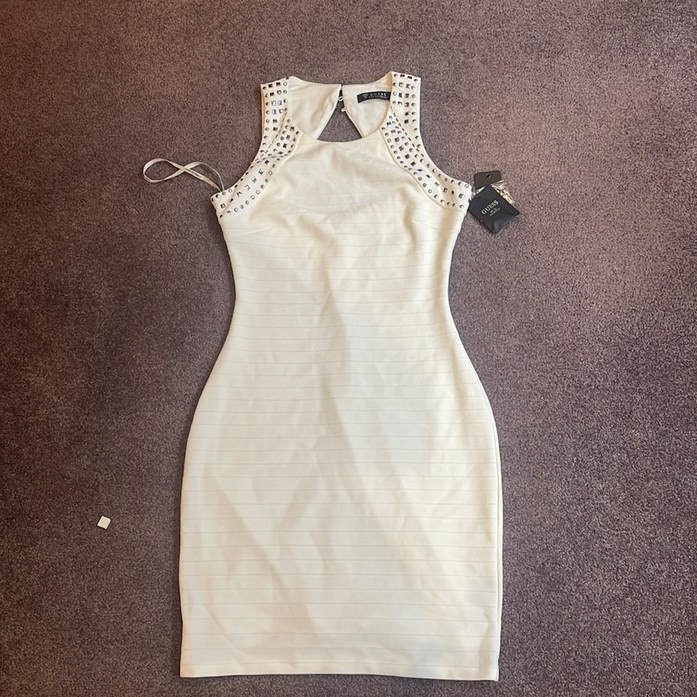 White Guess dress size six with tags